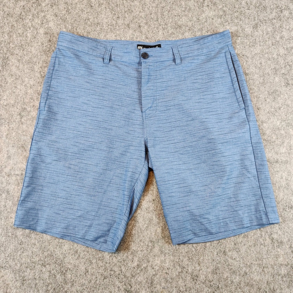 Travis Mathew Fly By Golf Shorts Men 38 Blue Performance Active Stretch 1MX179